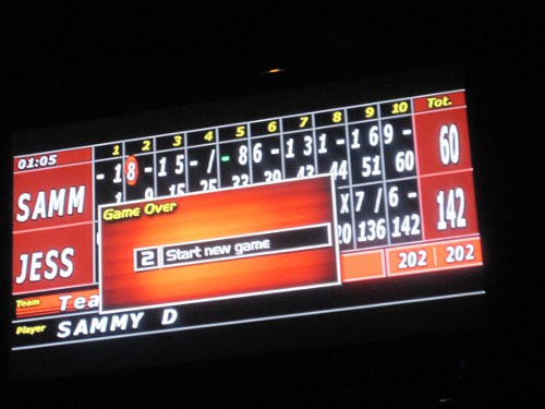 scoreboard at brooklyn bowl