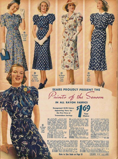 1930s vintage dresses advertisement