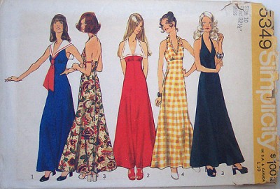 1970s vintage maxi dresses