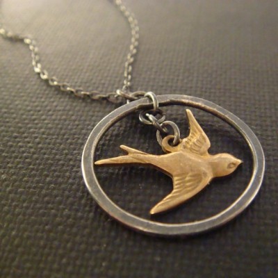 handmade sparrow pendant necklace by queens jewelry independent designers
