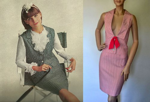 vintage fashion stripes mccalls magazine 1960s