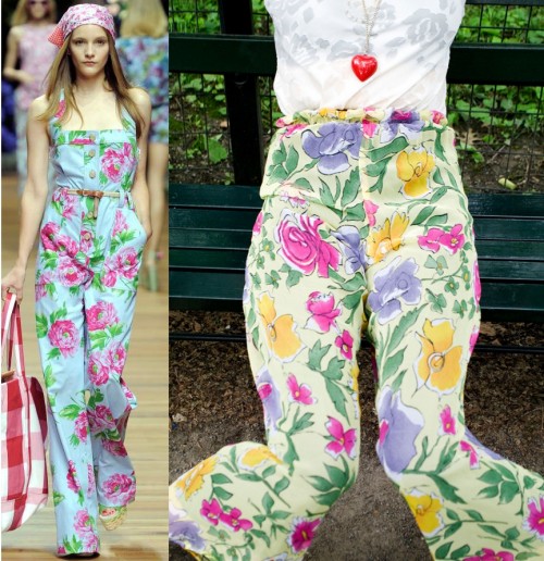 D&G spring 2011 compared to vintage palazzo pants