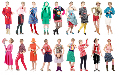 jessi arrington rainbow outfit montage