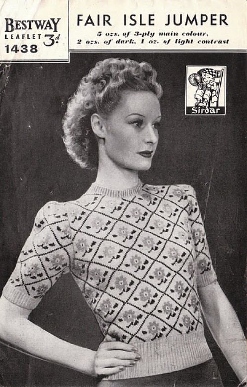 fair isle sweater pattern 40s