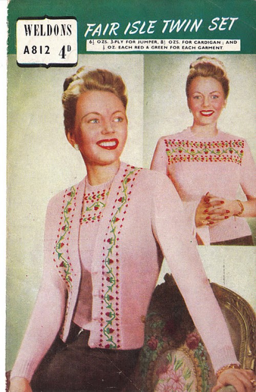 fair isle sweater pattern 40s