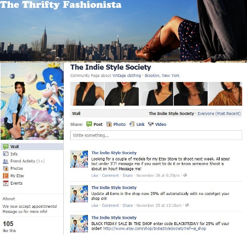 facebook site thrifty fashionista