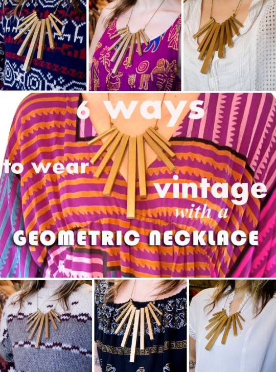 geometric necklace collage