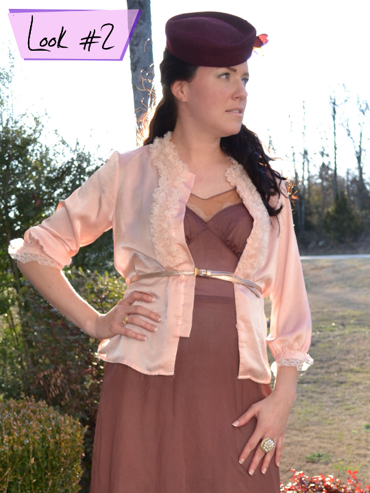 1980s bed jacket styled with slip dress