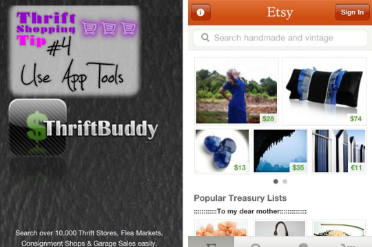 Thrifting - Use app tools