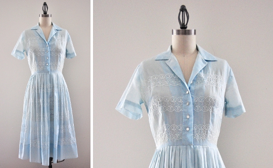 1950s shirtwaist dress