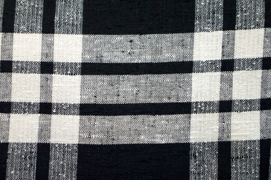 the black and white plaid pattern on a'50s dress