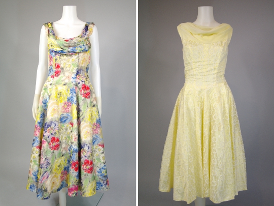 1950s fashion fuil skirted dresses from hinesite vintage