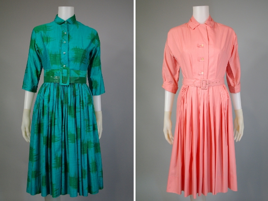 1950s shirtwaist dresses from hinesite vintage