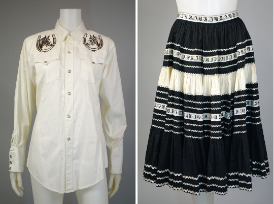 1950s fashion western style clothing