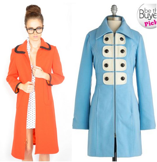 1960s mod fashion swing coats