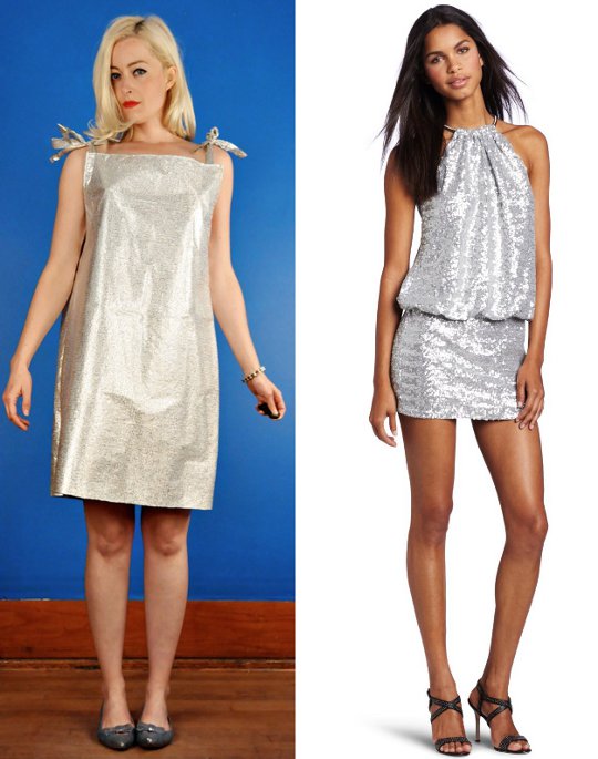 60s mod fashion futuristic silver dresses