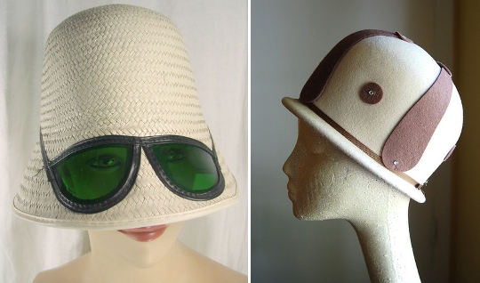 60s mod fashion helmet hats