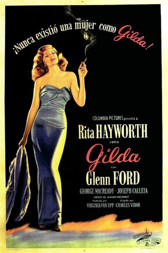 1930s advertisement for gilda with rita hayworth