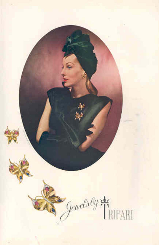 1930s fashion advertisement for costume jewelry