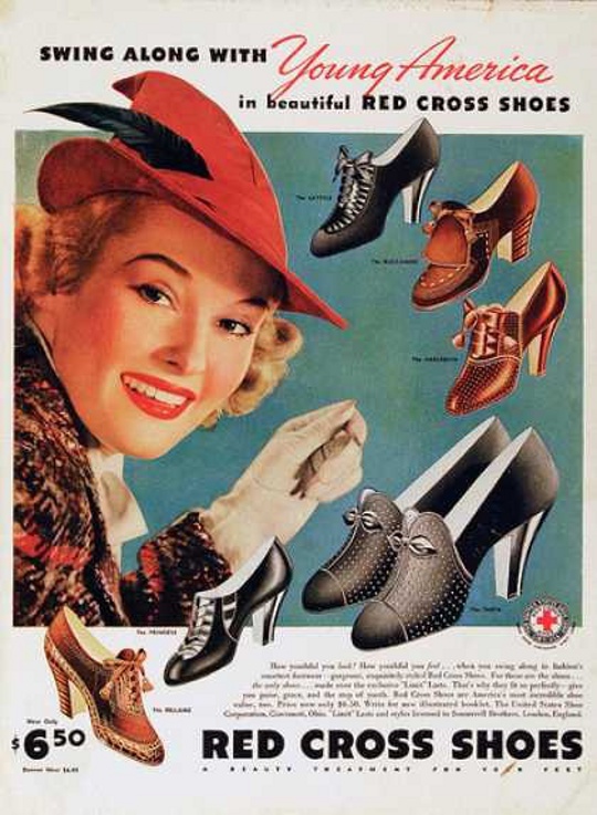 1930s fashion advertisement for shoes
