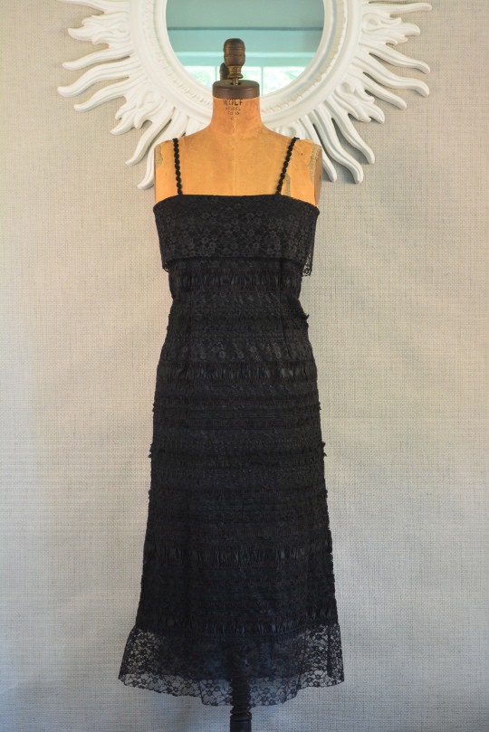 1970s black boho vintage dress