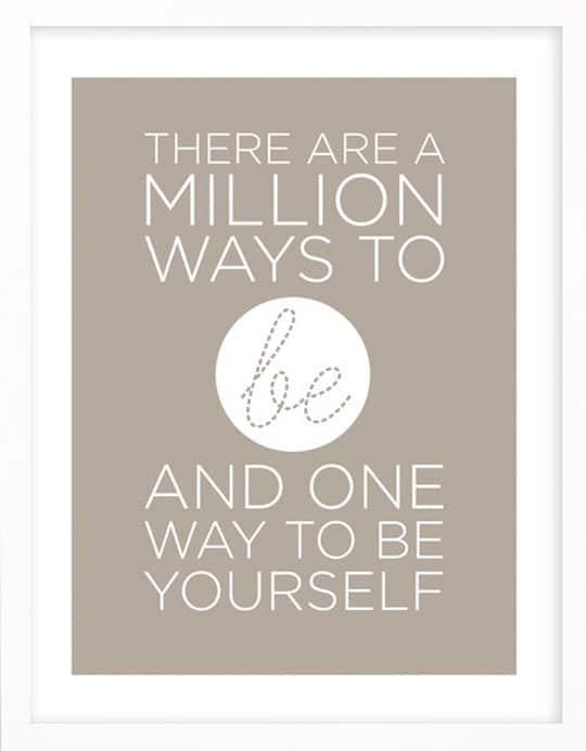 a million ways to be you poster on etsy