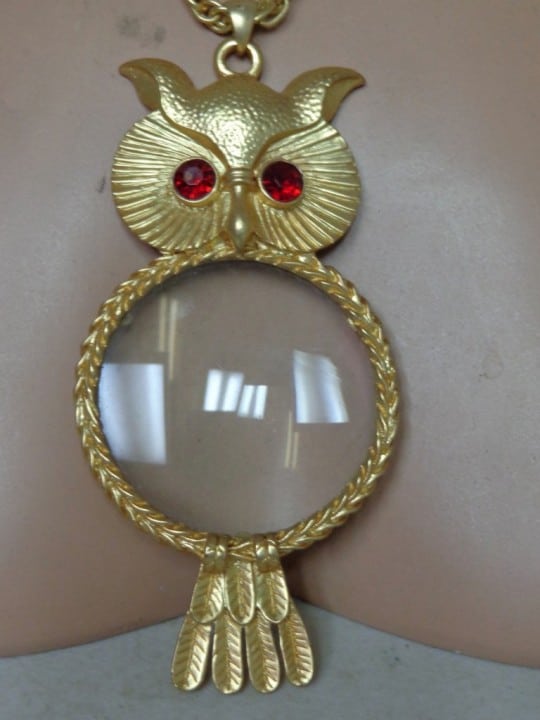 vintage owl necklace