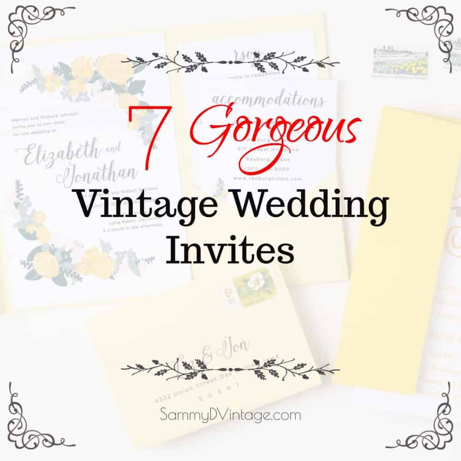 7 Vintage Wedding Invitations 11