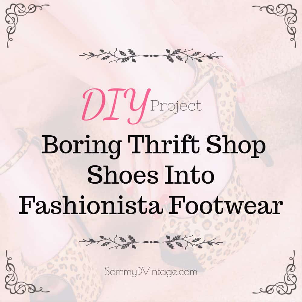 DIY Project: Boring Thrift Shop Shoes Into Fashionista Footwear 3