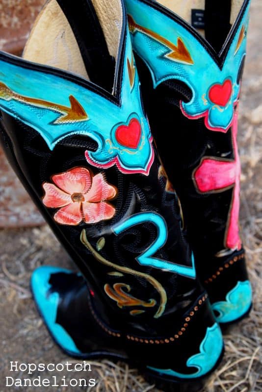 DIY Hand-Painted Cowboy Boots 38