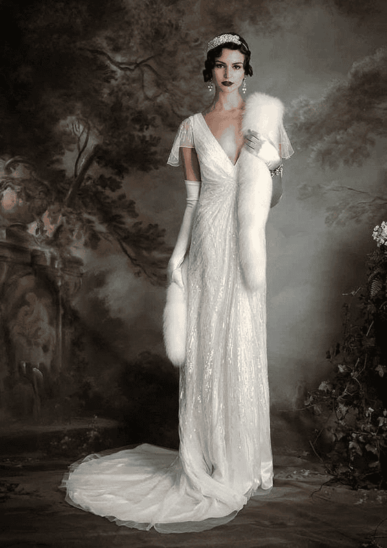 1920s Wedding Dresses with Eastern and Western Elements 21