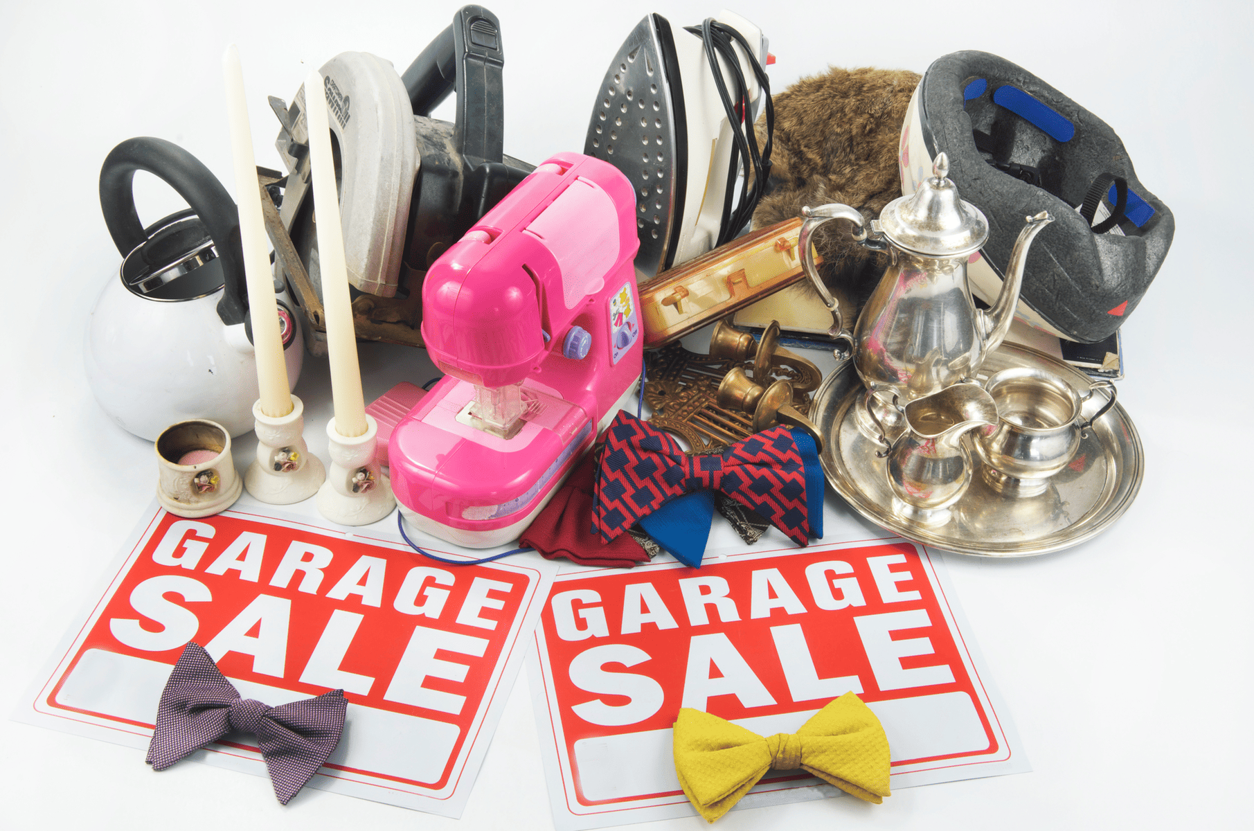 Garage sale items.