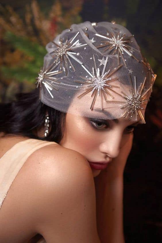 A woman with a hair accesory.