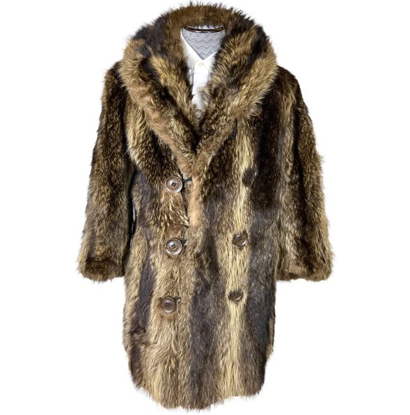 Raccon fur long coat.